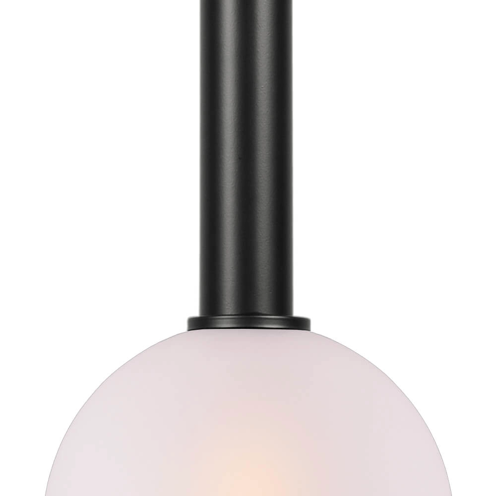 Hängelampe Ø 20cm Bella 2 Schwarz mit mattweißem Glas Masterlight 8718121334332