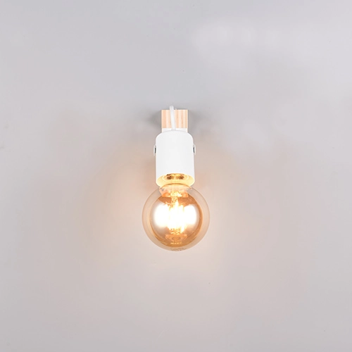 Deckenlampe Lynar Weiß mit Holz Trio 4017807670707