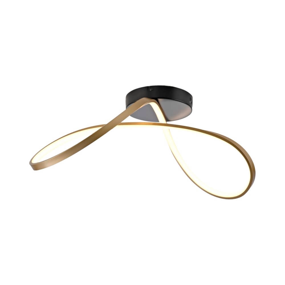 Designer-Deckenleuchte Okta messing/schwarz