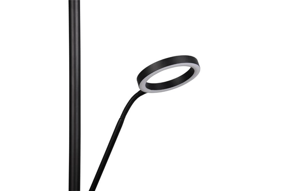 Design-Leselampe Willis Schwarz – 180 cm Trio 4017807618112