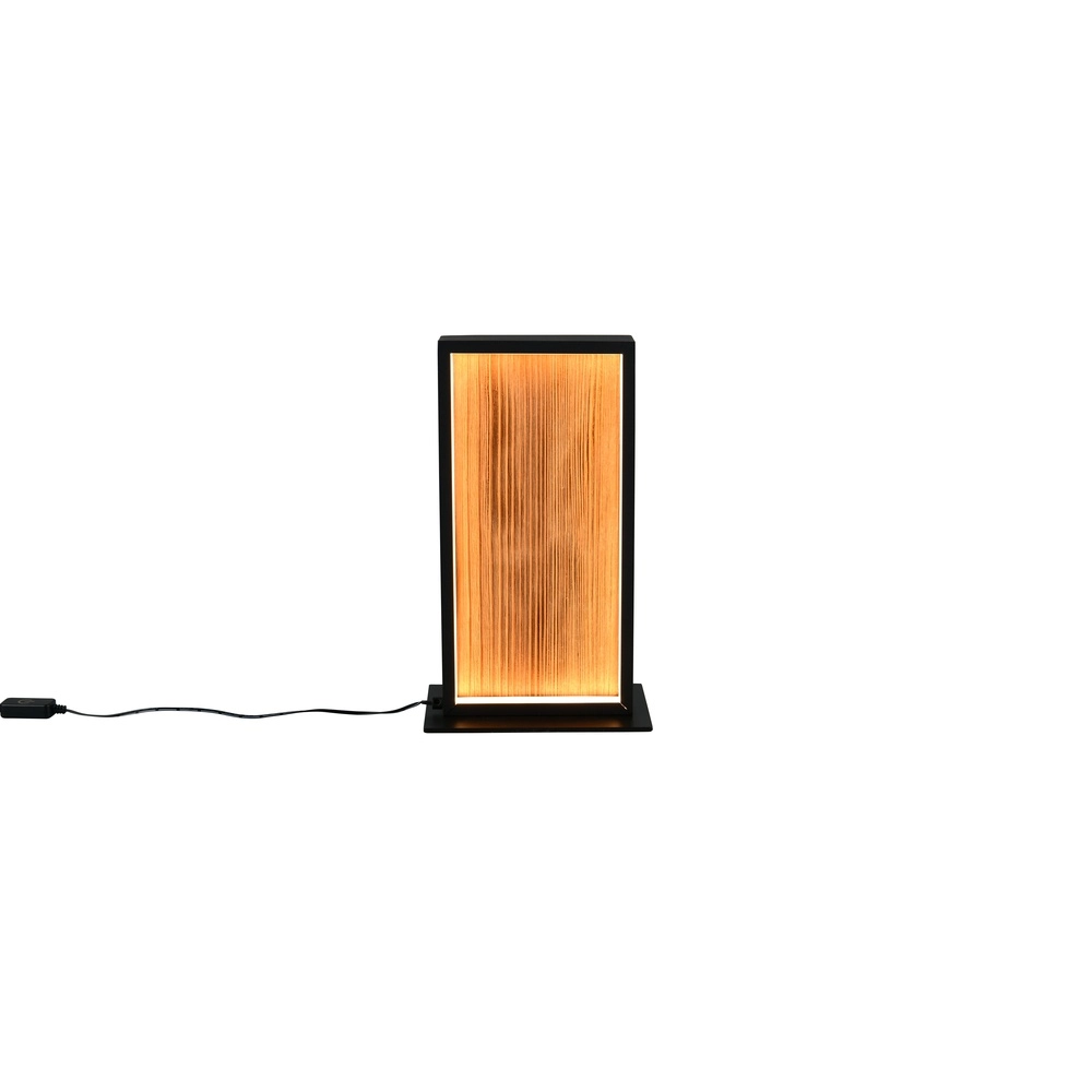 Design-Tischleuchte Kalea schwarz mit Holz Trio 4017807661484