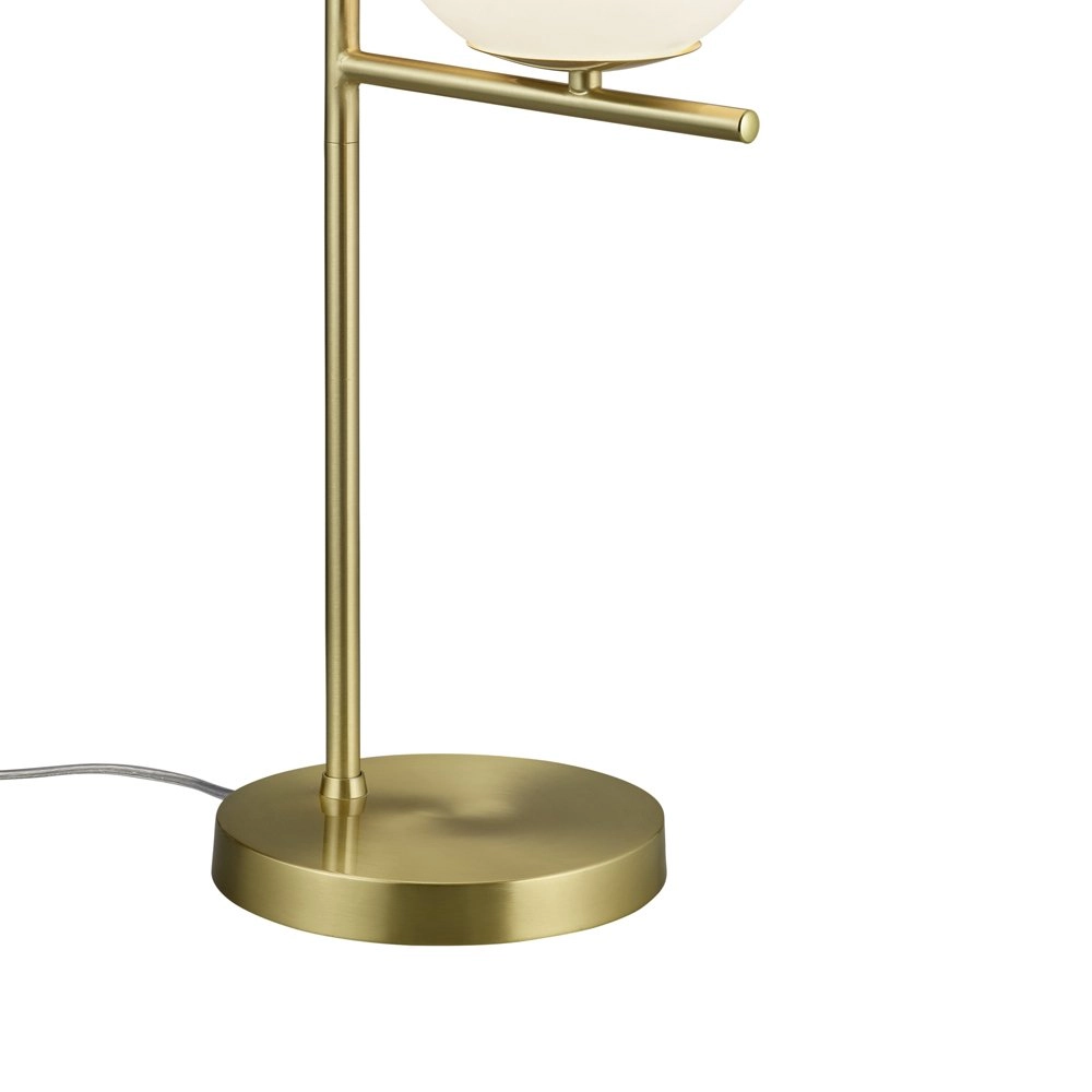 Tischlampe Pure 52 cm Matt Brass mit weiß Trio 4017807436075