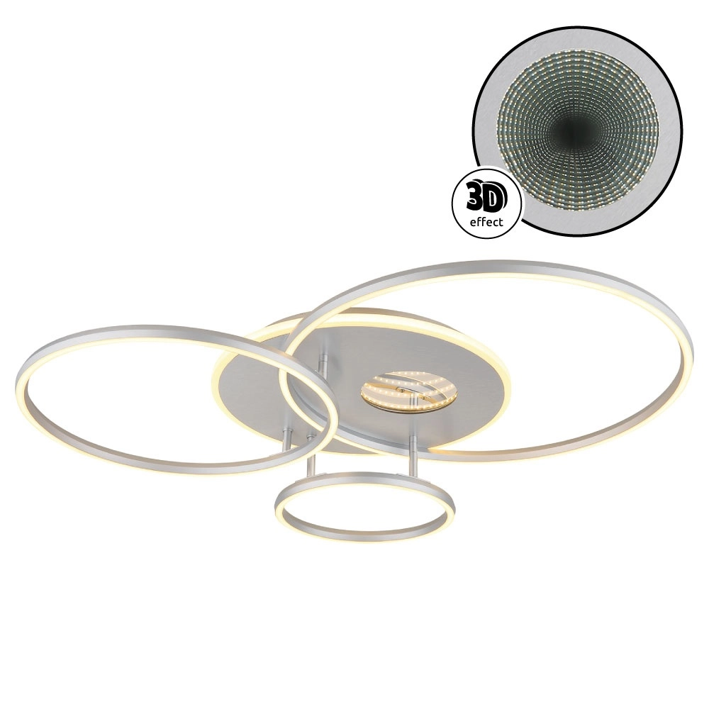 Moderne Deckenlampe Invertina Silbergrau 90 cm Globo 9007371575404