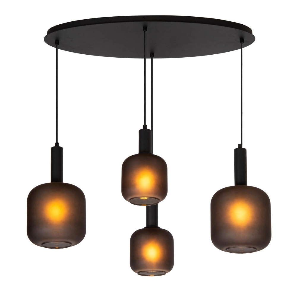 Schwarze Pendellampe Eloise 4-Licht Lucide 5411212452474