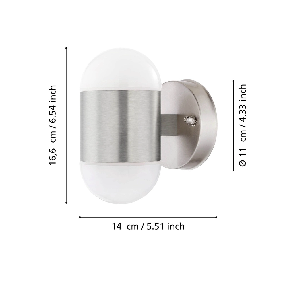 Wandlampe Merola Edelstahl Eglo 9002759753924
