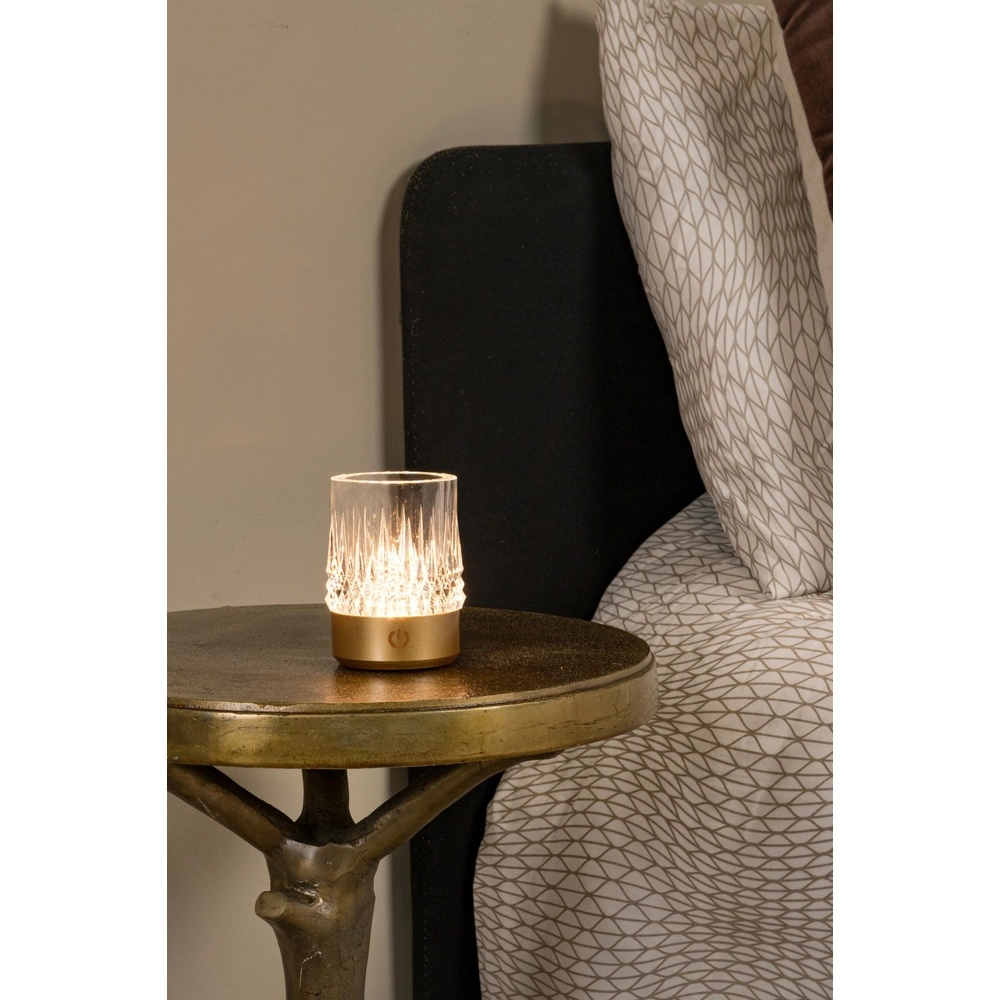 Wiederaufladbare Tischlampen Lily Set von 3 Gold Lucide 5411212461070