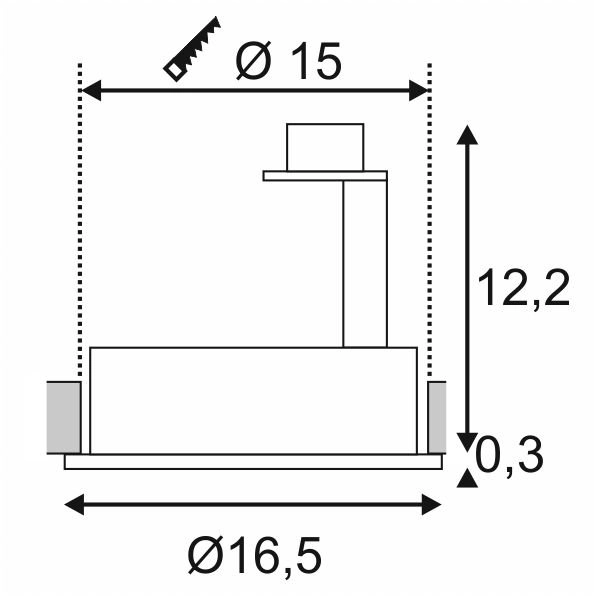 Einbaustrahler New Tria ES111 Round schwarz mit Blattfedern SLV 4024163150293