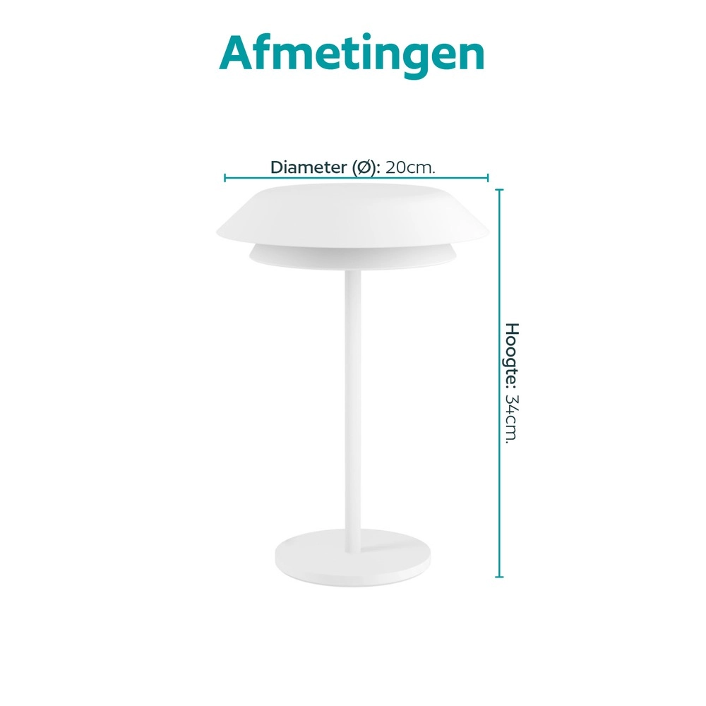 Intelligente Tischlampe Arroyo-Z Weiß Eglo 9008606390311