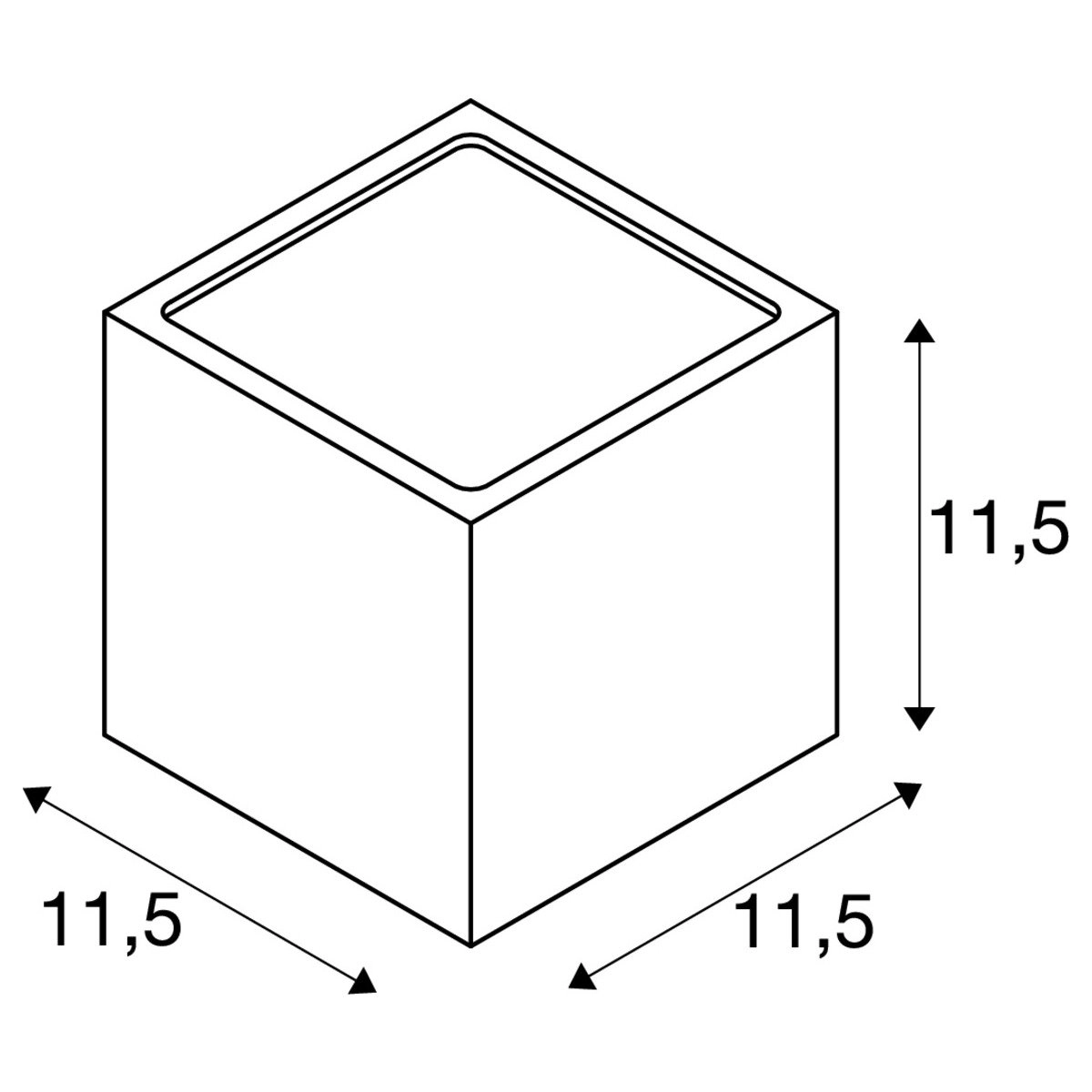 Up-Down Leuchte Sitra Cube Up - Down GX53 Brown SLV 4024163112543