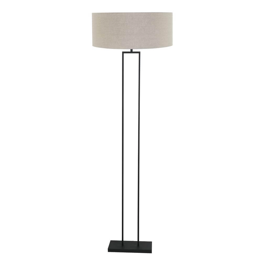 Stehleuchte 160cm Stang schwarz mit grauer Kapuze