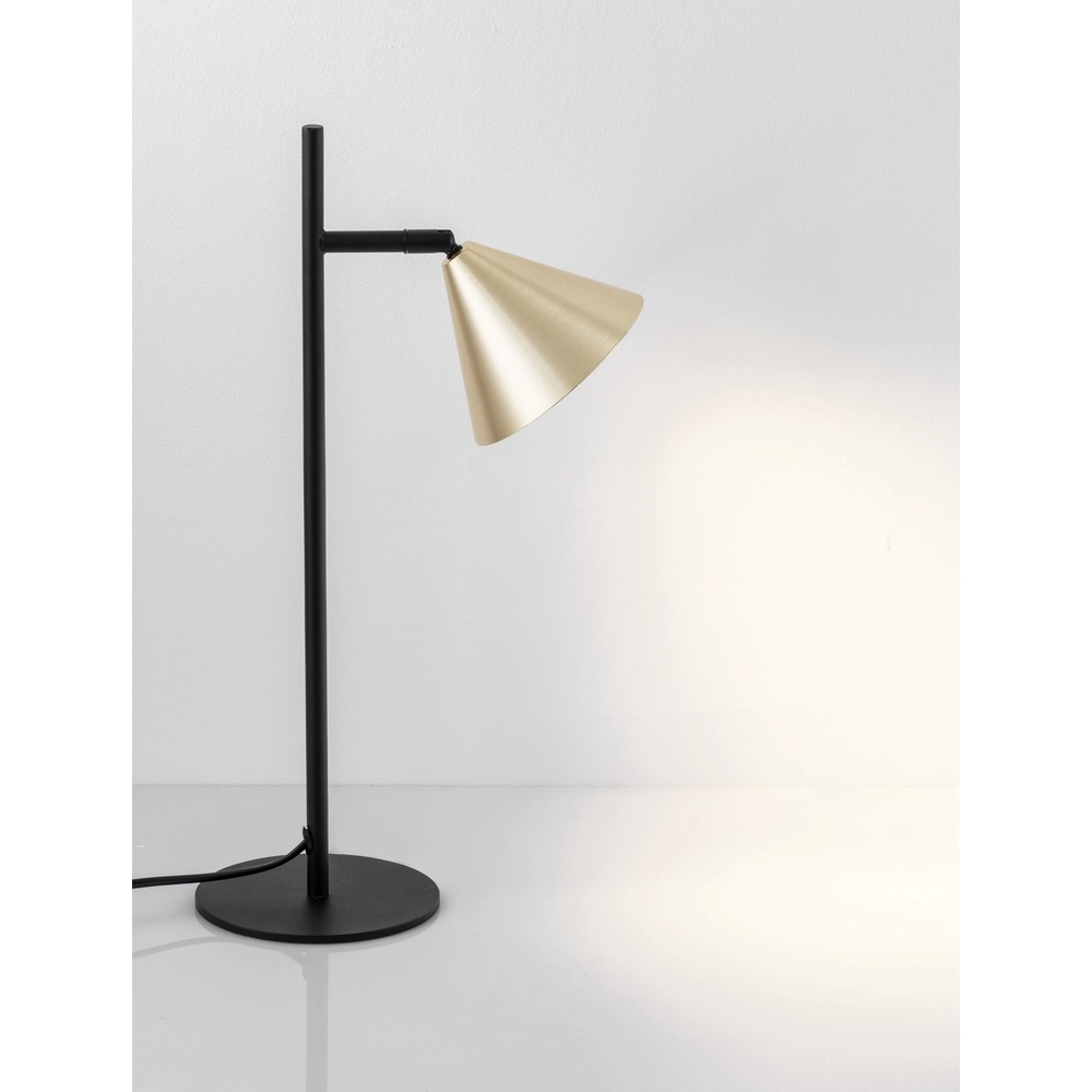 Tischlampe Conico schwarz mit gold Lyora 5212017475459