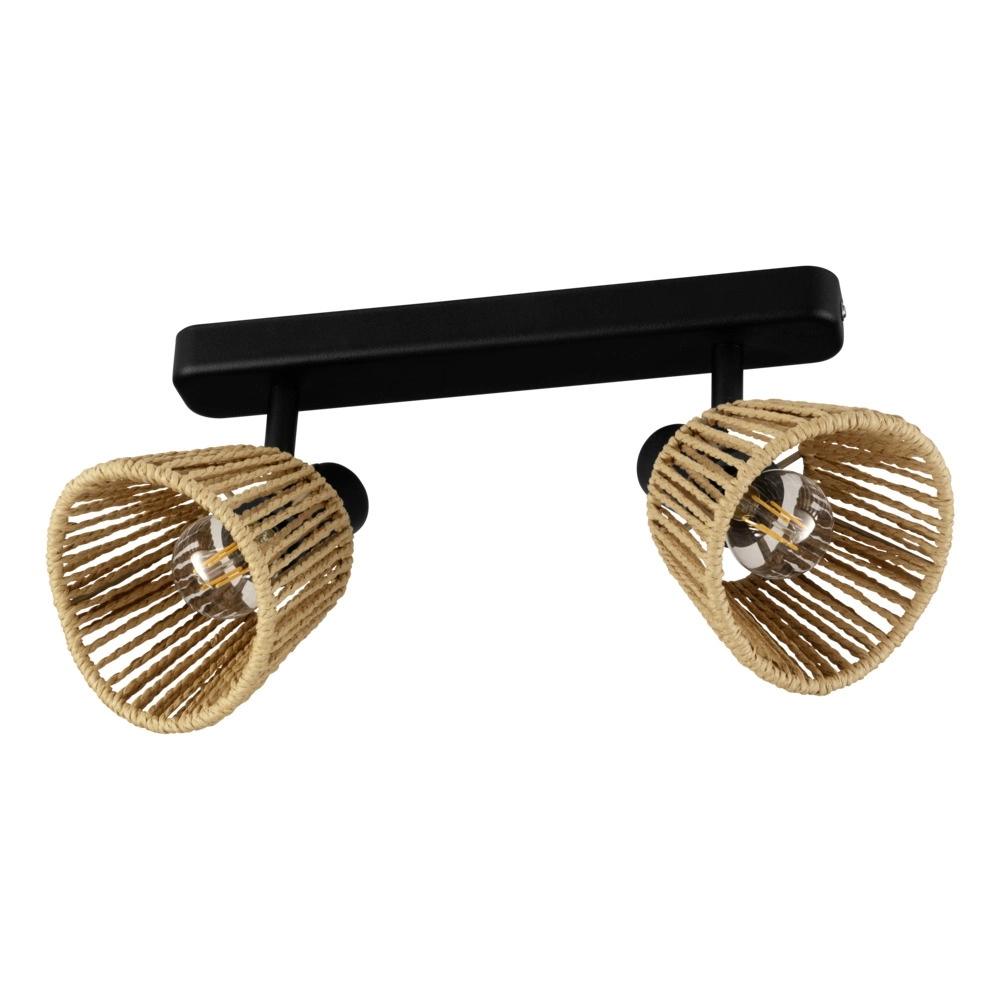 Deckenlampe Keelby Rattan 2-flammig
