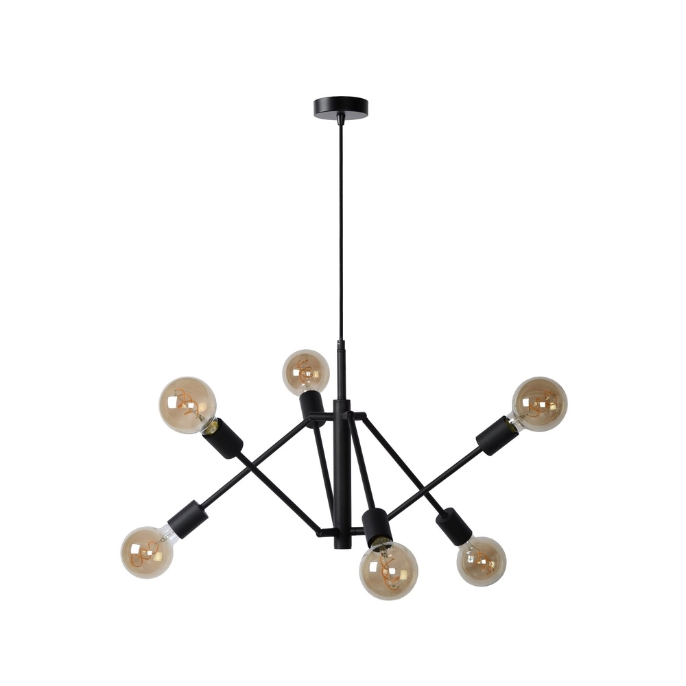 Pendellampe Lester Black 6-Lights