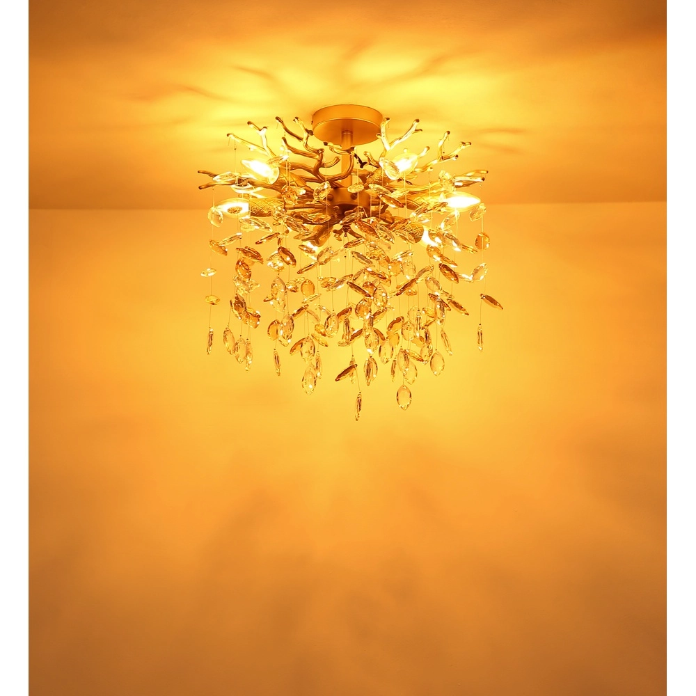 Deckenlampe Queena gold Ø 50cm Globo 9007371531653