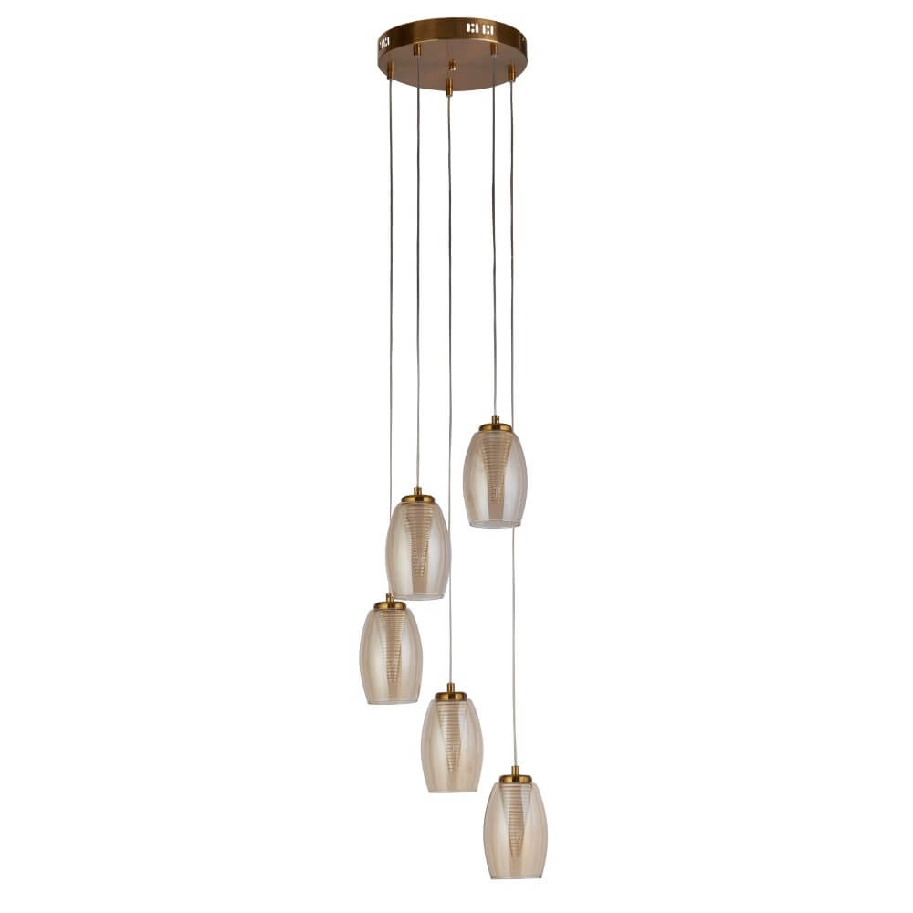 Hängelampe mit 5 Leuchten Cyclone Bronze Searchlight 5053423243221