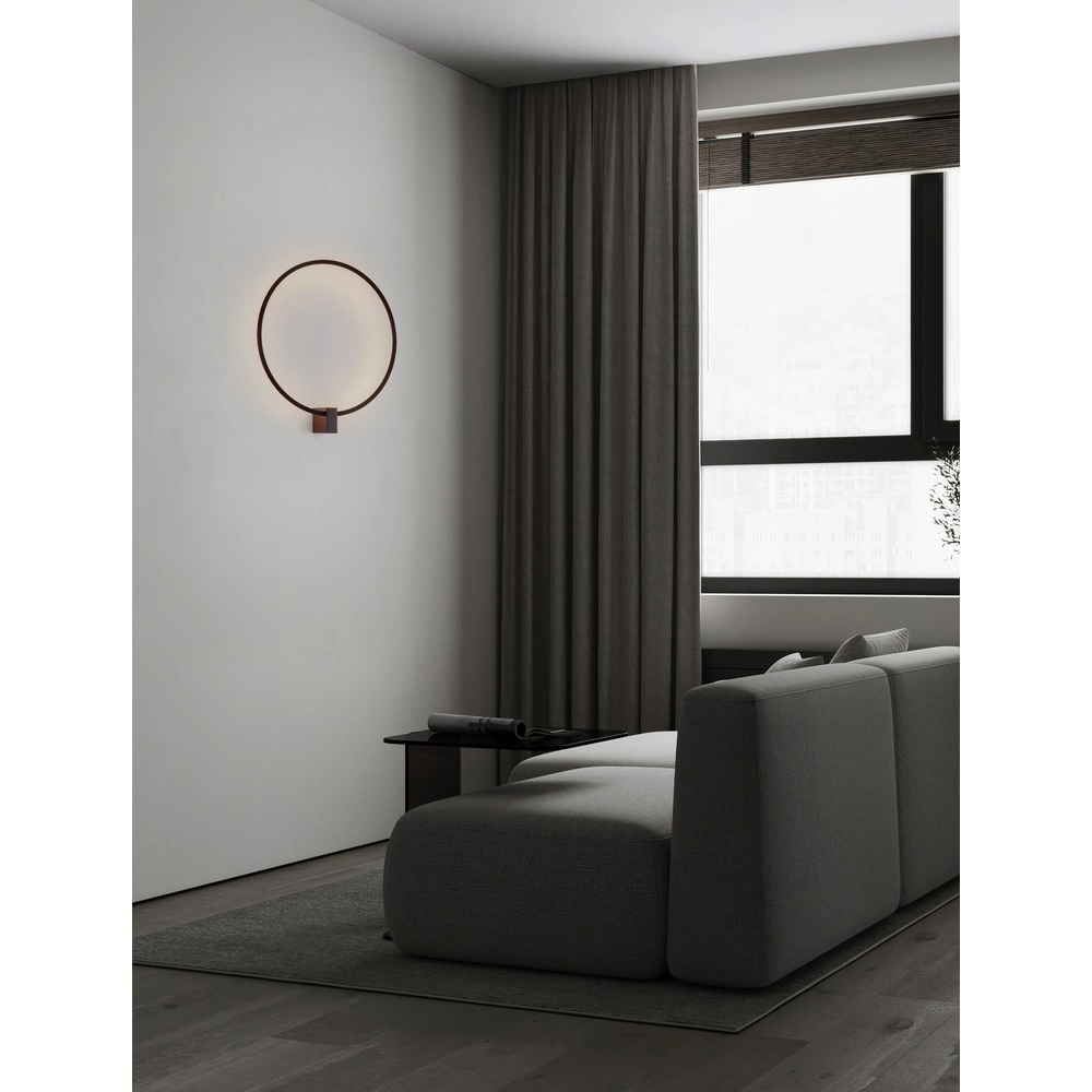 Runde Wandleuchte Cercio schwarz Lyora 5212017473677
