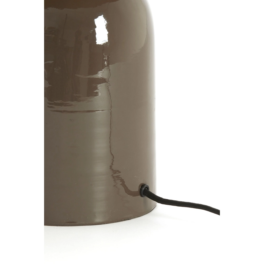 Tischlampe Todd oval – glänzend dunkelbraun Light & Living 8717807818944