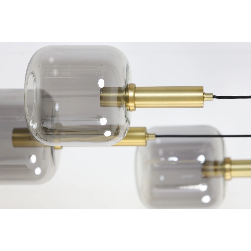 Vide Pendellampe Lekar 5x E27 – Messing mit Rauchglas Light & Living 8717807604585