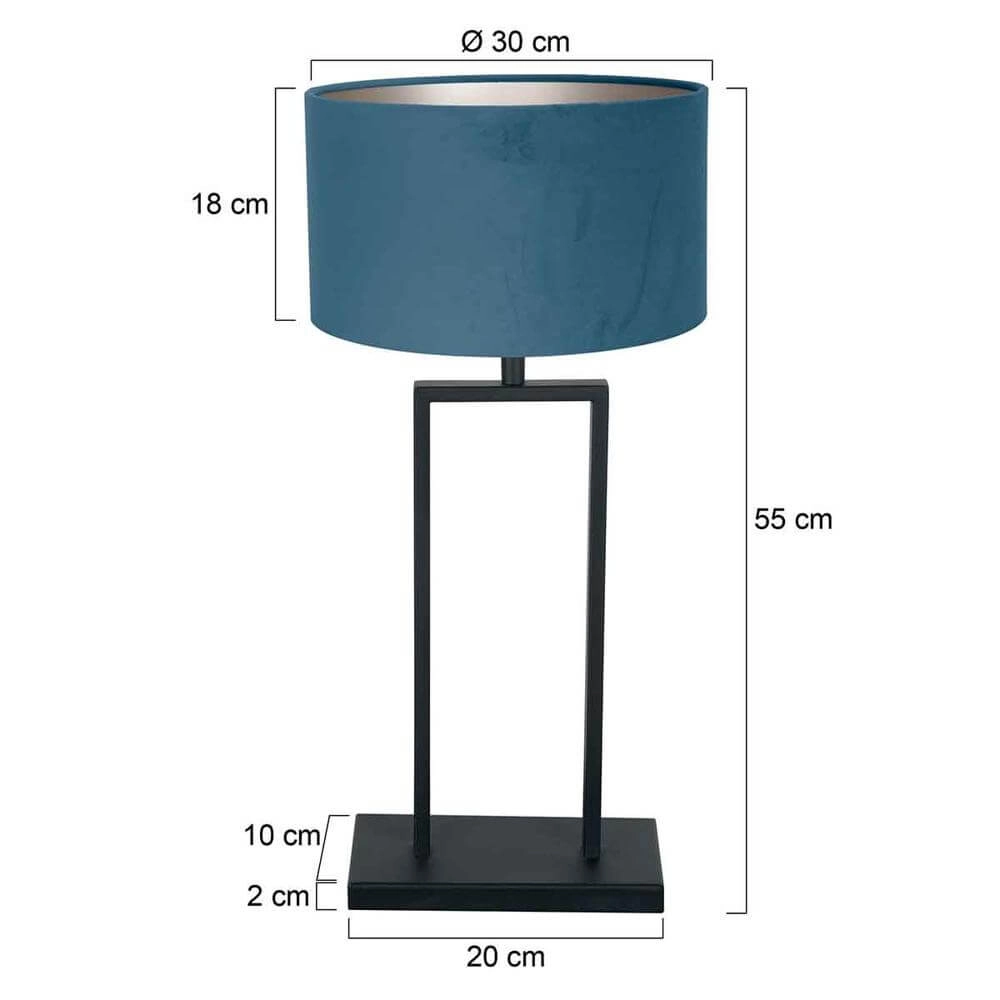 Tischleuchte 55cm Stang mit blauer Kapuze Steinhauer 8712746174007