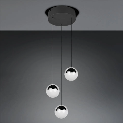 3-Licht Pendellampe Senta Rundchrom Trio 4017807685824