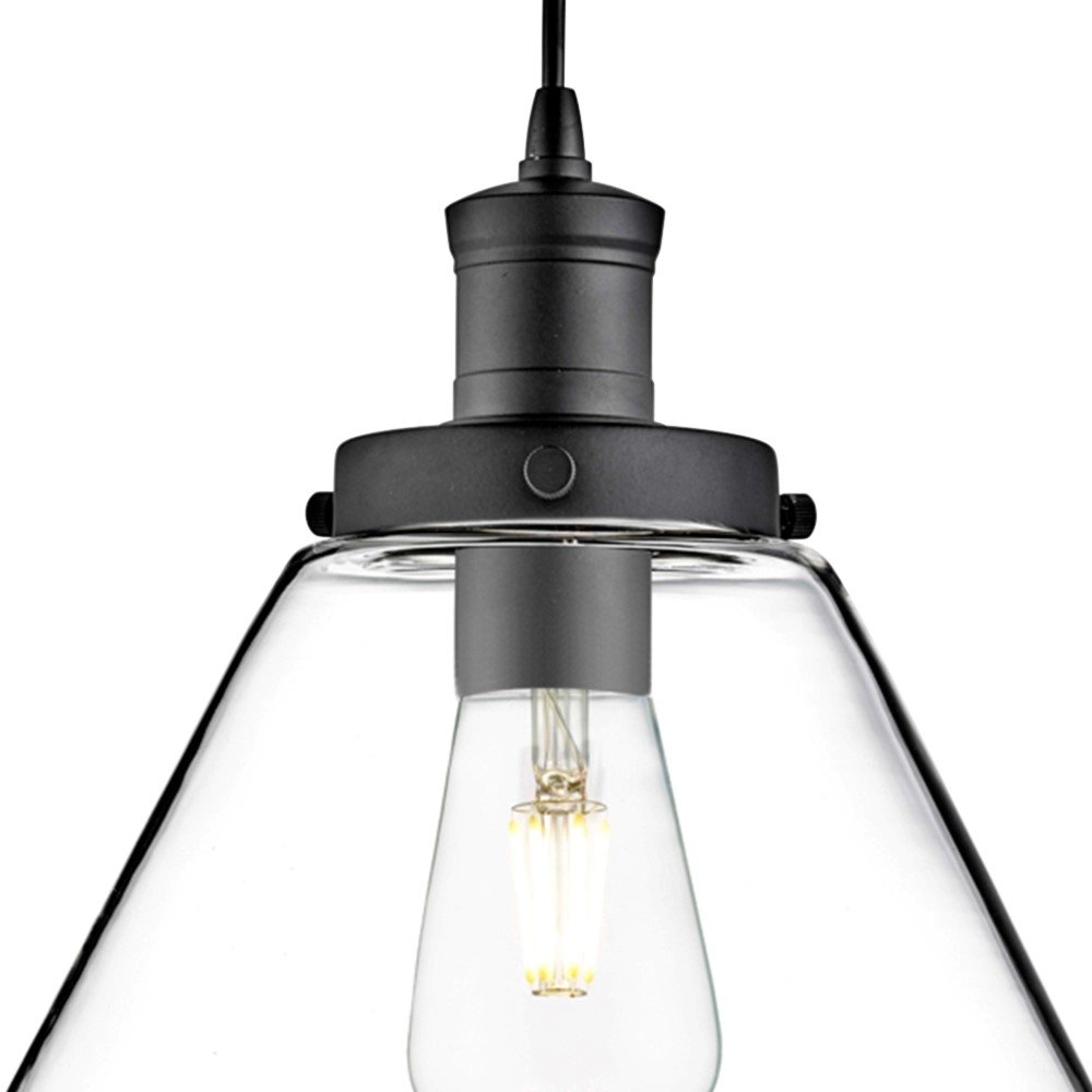 Hängelampe Pyramid Ø 29 cm schwarz Searchlight 5053423057712