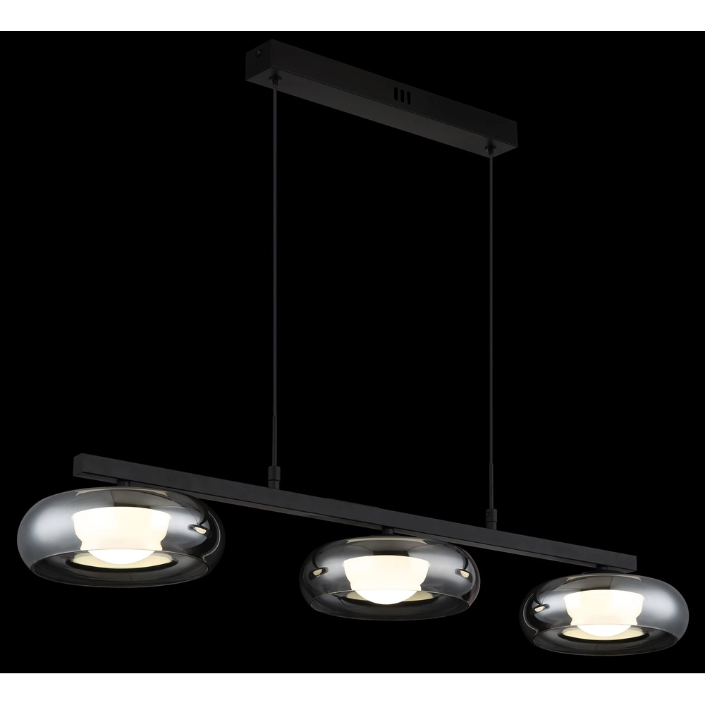 Design-Pendellampe Carlene 3-Licht Schwarz Globo 9007371566181
