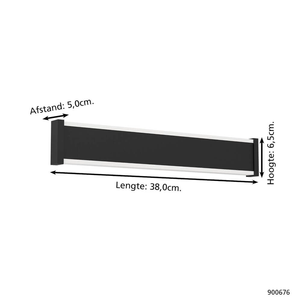 Design-Wandleuchte Neviano 38cm schwarz Eglo 9008606261932