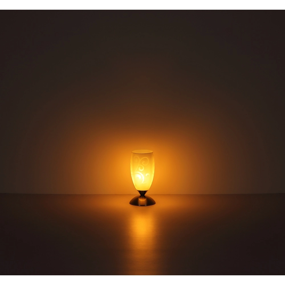 Klassische Tischlampe Auriga Chrom mit Curl Globo 9007371208777