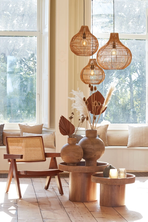Pendelleuchte Pacino Rattan Ø 50cm Light & Living 8717807614553