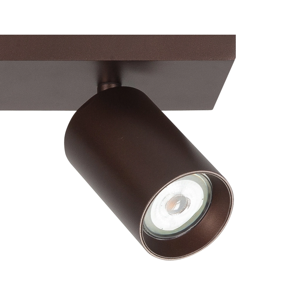 Aufputz-Spot Mila 2-flammige glatte Schokolade Highlight 8718379050442