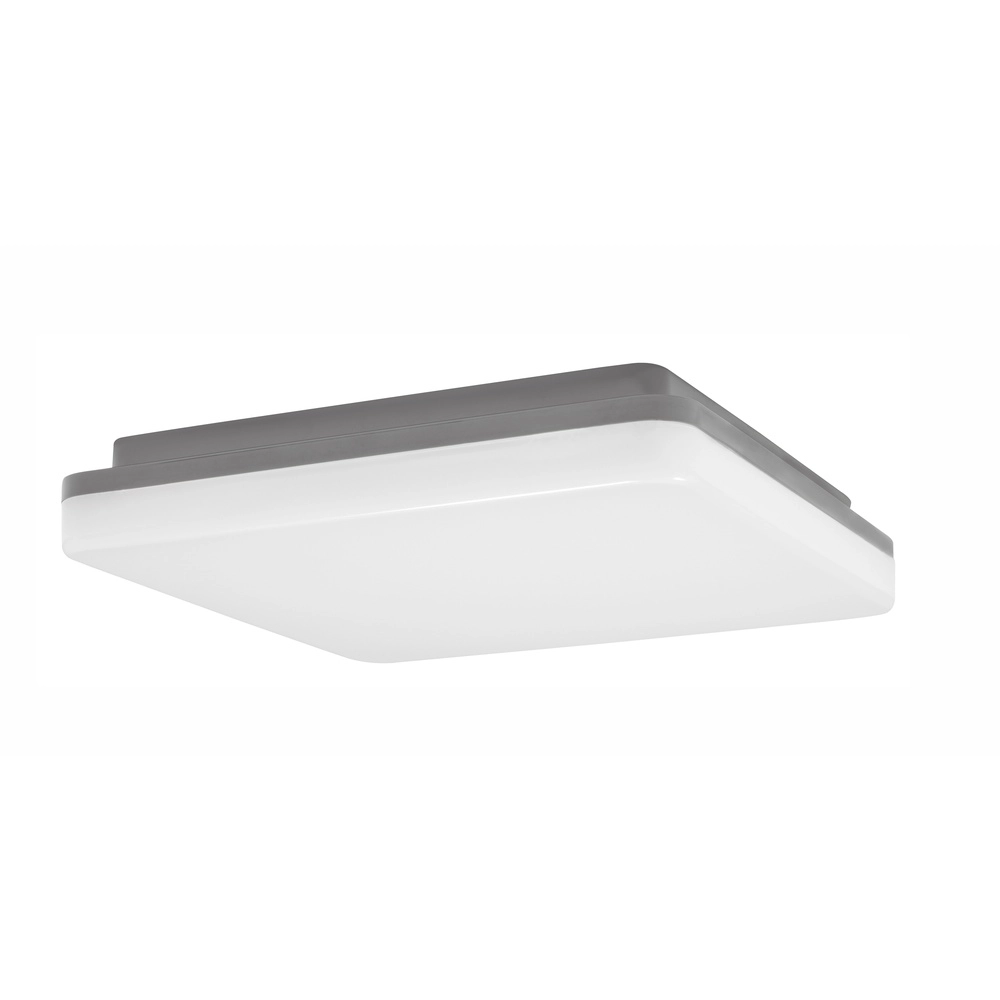 Quadratische Deckenleuchte Tommy 28 x 28cm grau