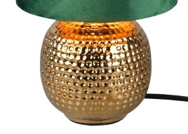 Tischlampe Sophia Keramikgold mit grün Trio 4017807481198