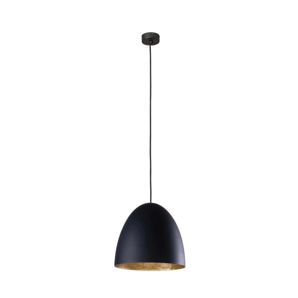 Schwarze Hängelampe Egg M Ø 38cm Lyora 5903139902298