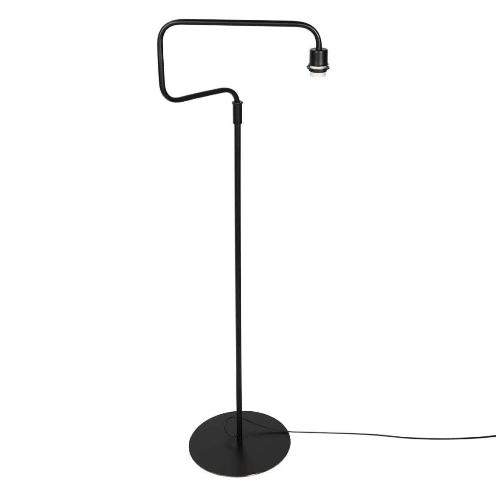 Schwarze Stehlampe Bloeba mit Korkkappe Ø40 cm Steinhauer 8712746180503