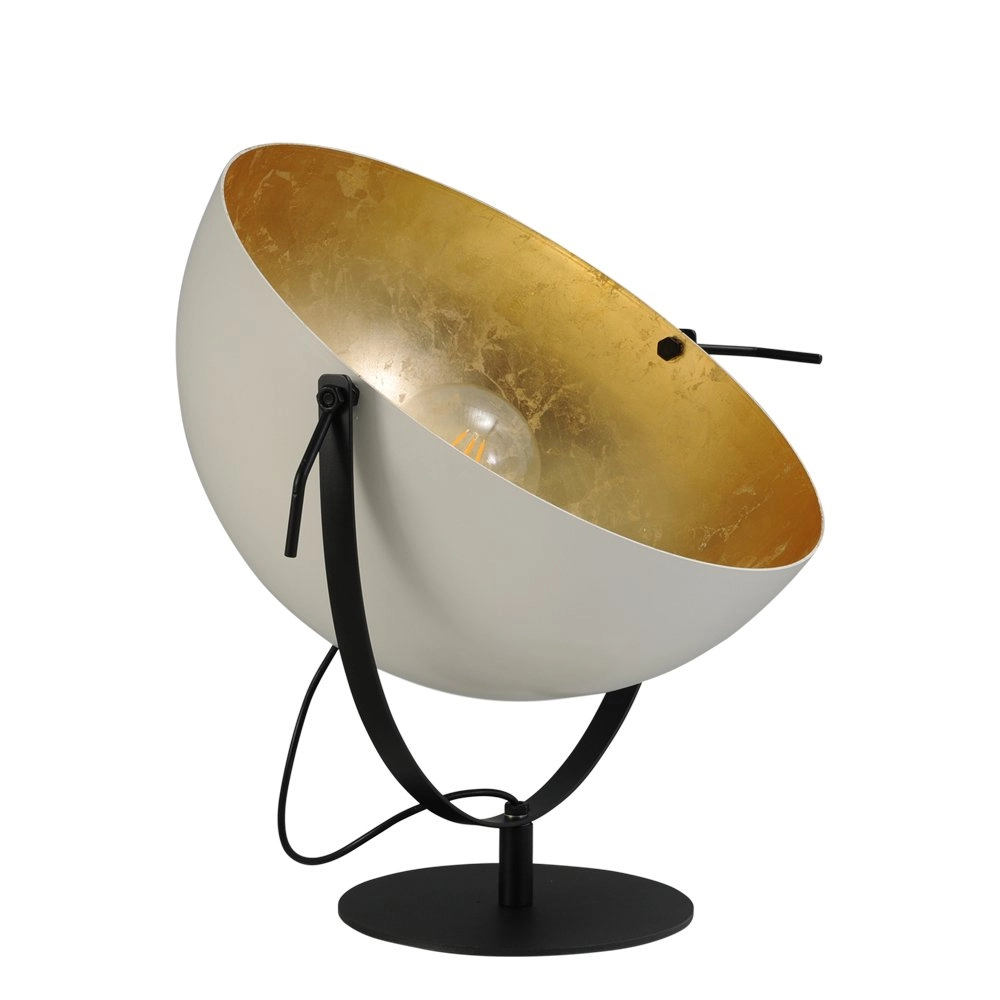 Tischlampe Industria Uplighter 50 cm weiß mit altem gold Masterlight 8718121236889