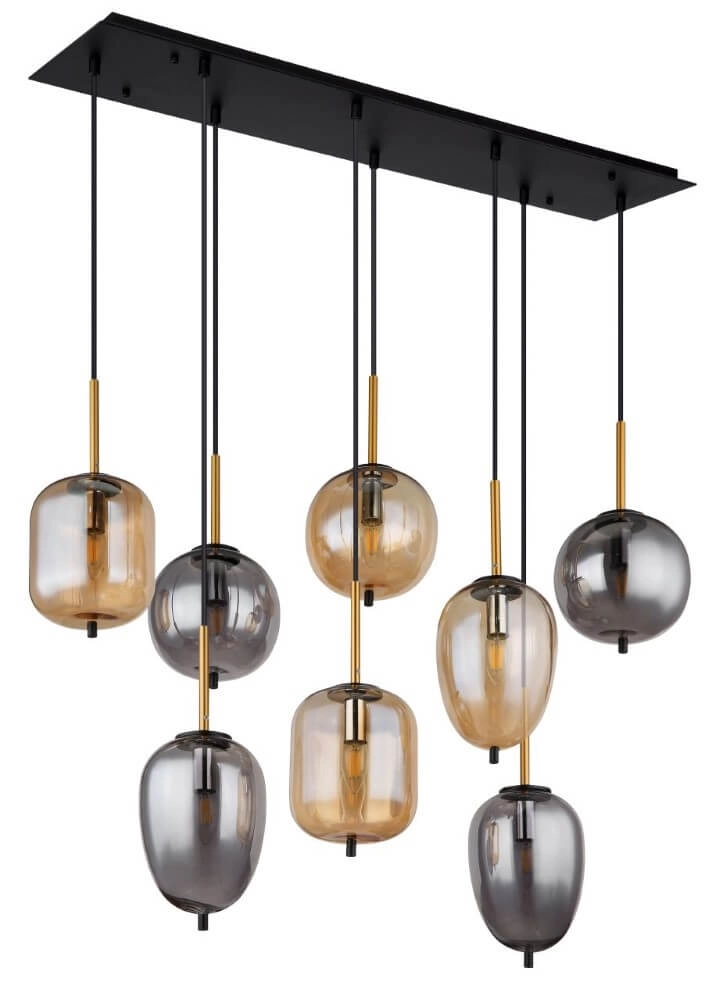 Hängelampe mit 8 Leuchten Blacky Schwarz Globo 9007371443703