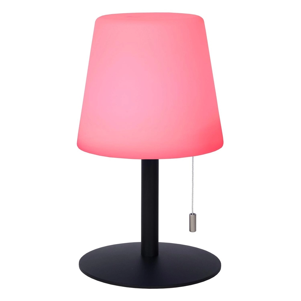 Wiederaufladbare Tischlampe Rio Schwarz-Weiß Lucide 5411212134264