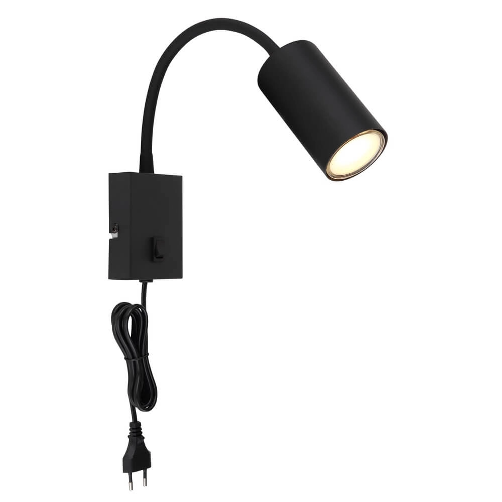 Schwarze Wandleuchte Robby