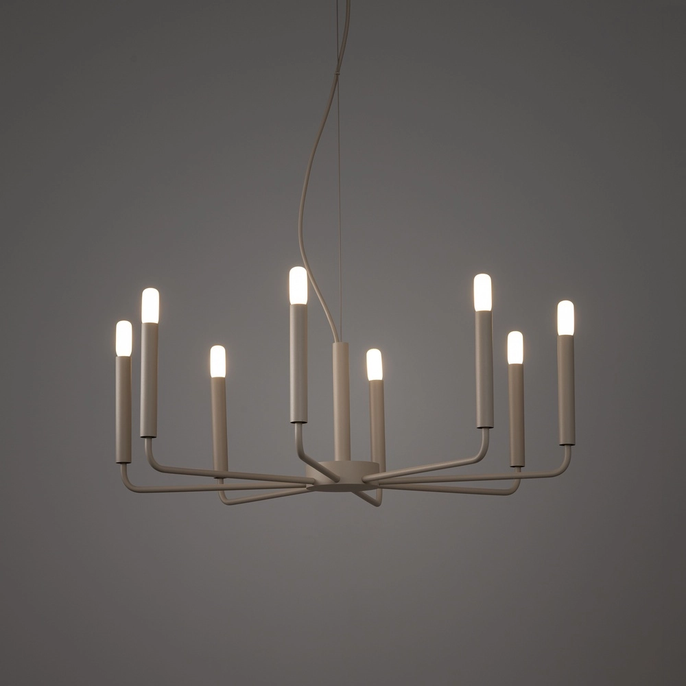 Moderner Kronleuchter Orto sandbraun Ø 73 cm Lyora 5903139125253
