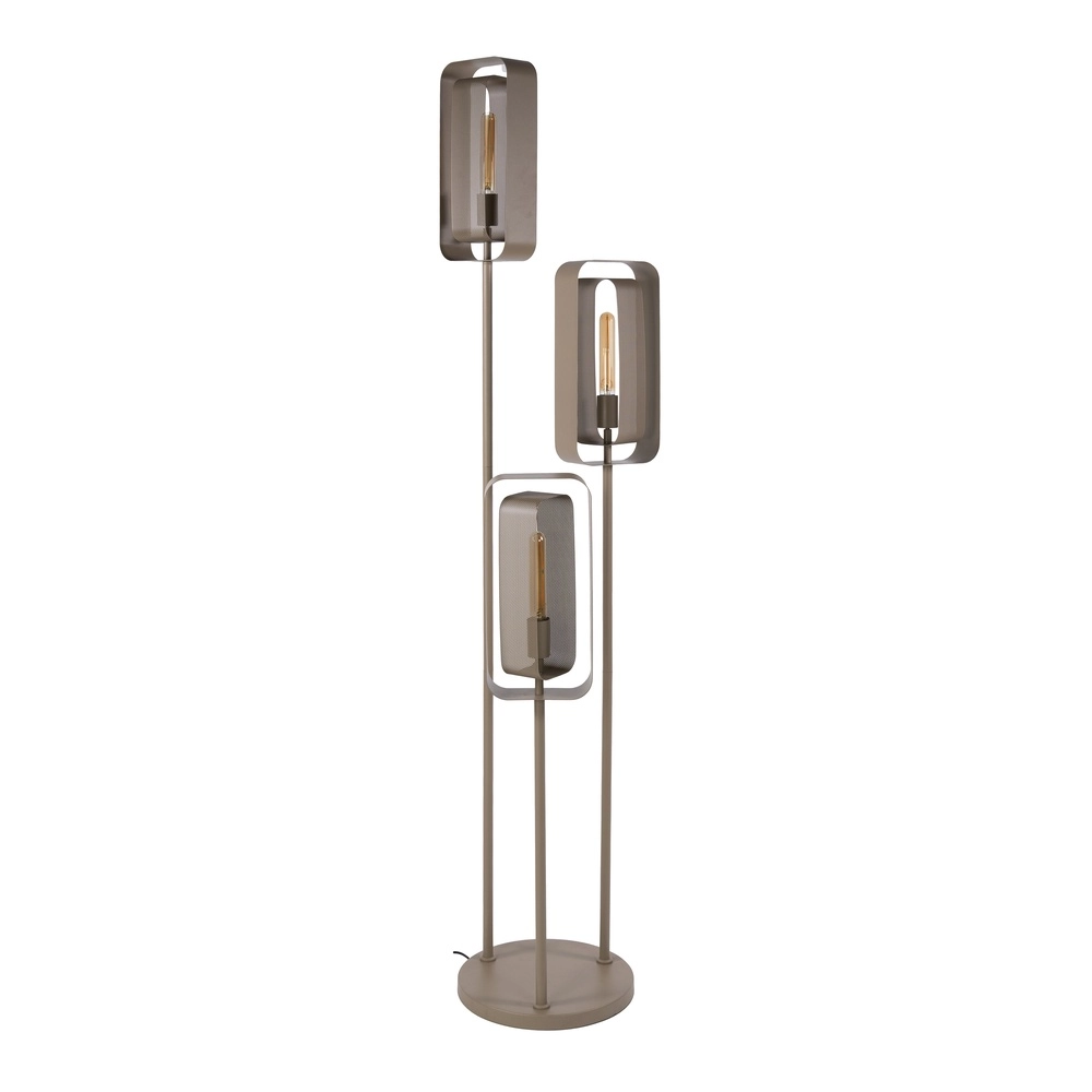 Einzigartige Stehlampe Mesh Sandbraun Lyora 8716803515130