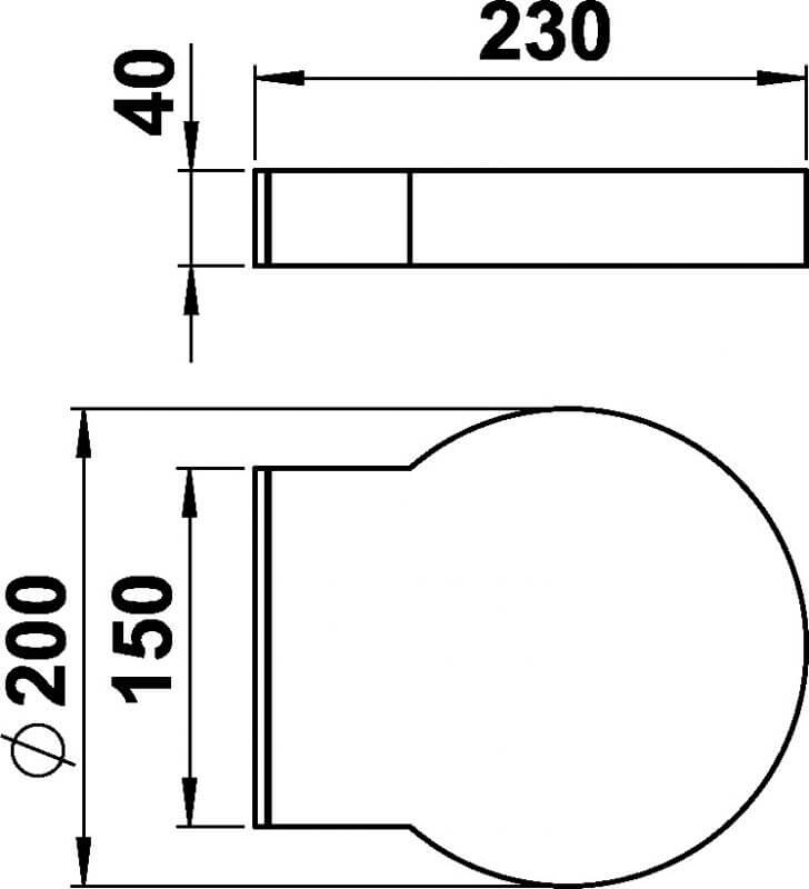 Wandlampe Steng M Unten - grau Albert 4007235902907
