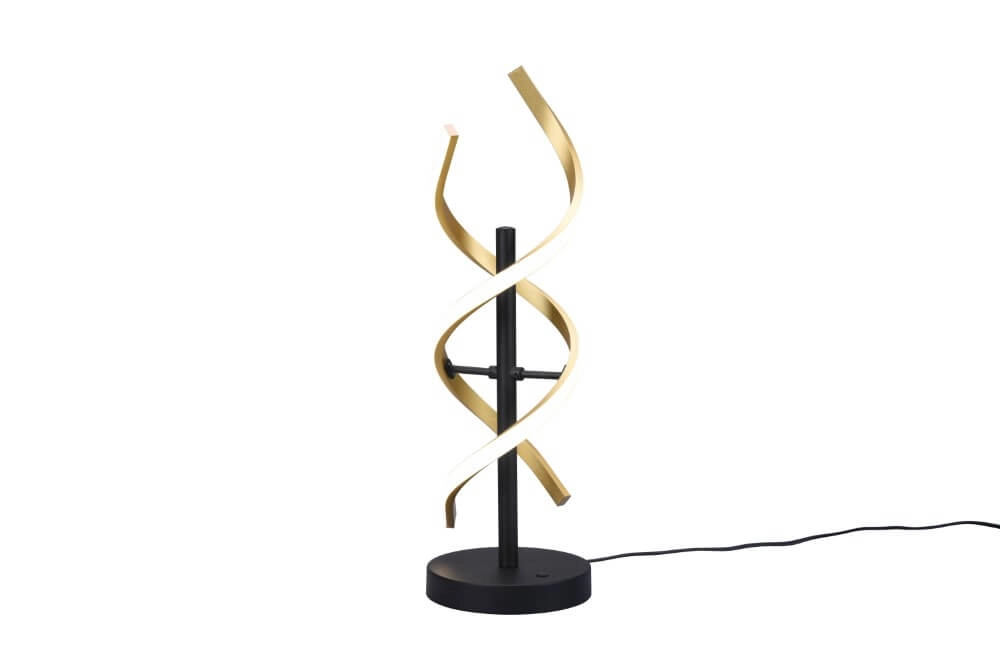 Designer-Stehleuchte Sequence schwarz mit gold