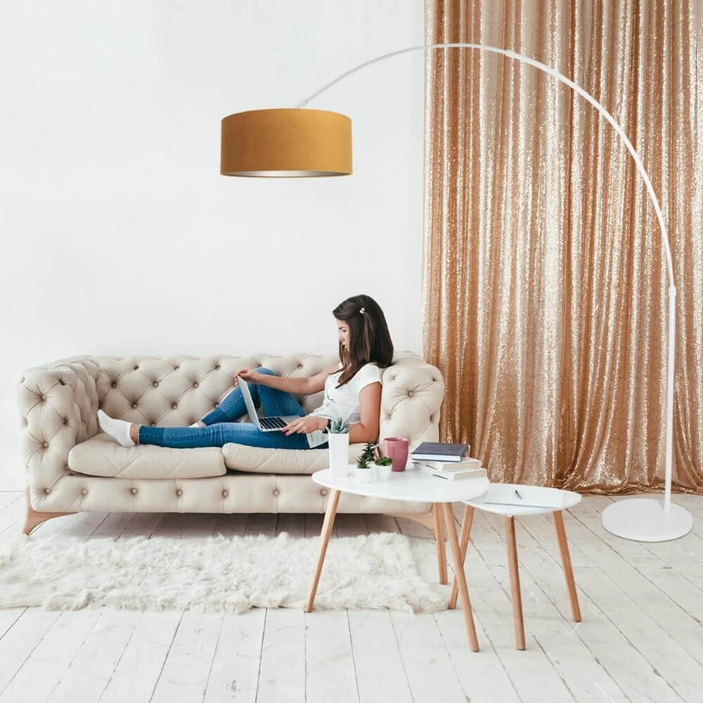 Moderne Bogenlampe Sparkled mit Samtschirm Steinhauer 8712746152364