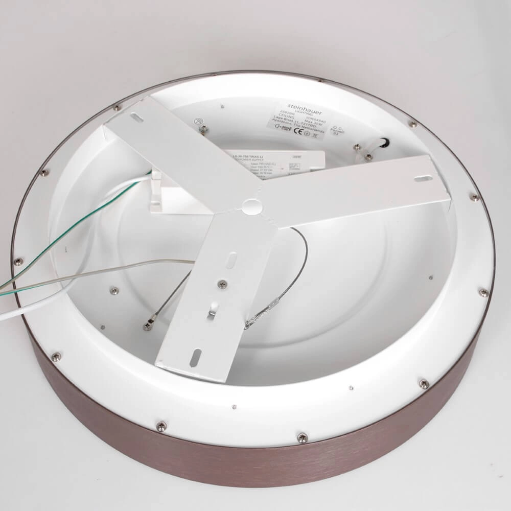 Bronzefarbene LED-Deckenleuchte Ringlede Ø 48cm Steinhauer 8712746167412
