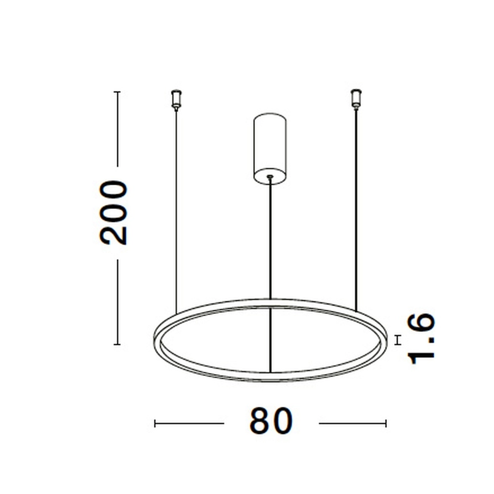 Runde Pendelleuchte Tarquin gold Ø 80cm Lyora 5212017438317
