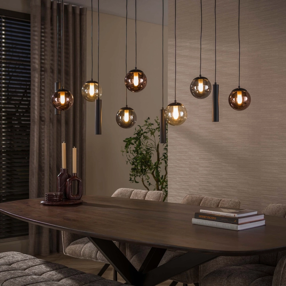 Pendellampendesign Orb Black 11-Lights Lyora 8716803514966
