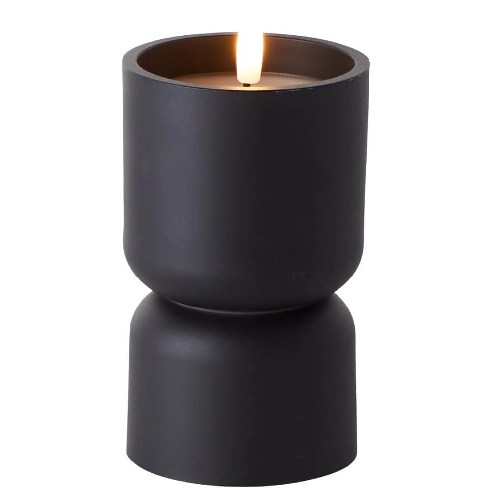 Kerzenlampe Lovere schwarz 15cm