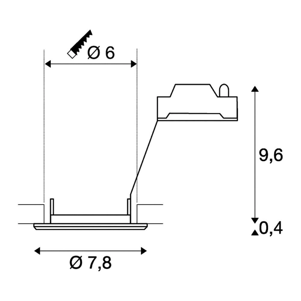 Einbaustrahler Pika grau SLV 4024163190091