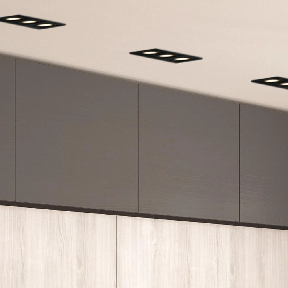 Einbaustrahler Grid 3 Schwarz Lyora