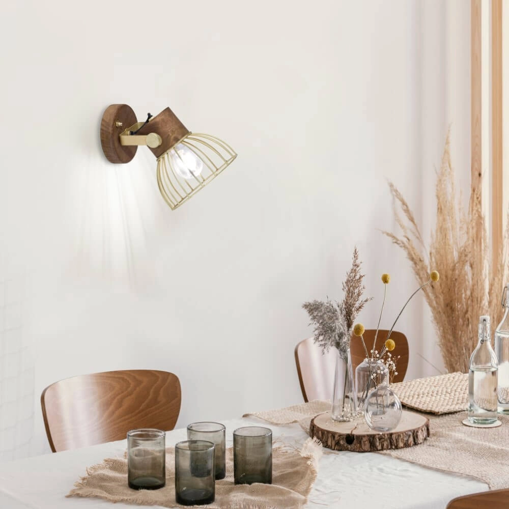 Wandleuchte Alami braunes Messing Just Light 4043689976217